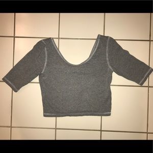 Grey crop top.